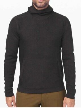 Lululemon Men's Alpine Air Pullover Hoodie Charcoal Grey Merino Wool NO SIZE TAG